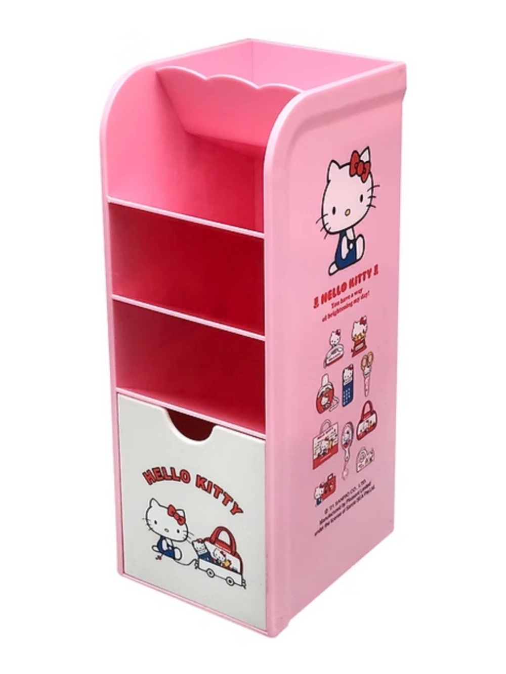 Hello Kitty Pink Multi-Tier Cosmetic & Stationery Organizer with Drawer